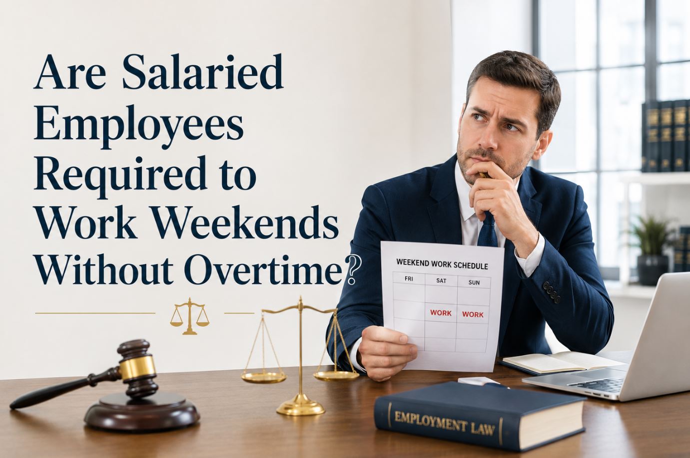 Are Salaried Employees Required to Work Weekends Without Overtime?