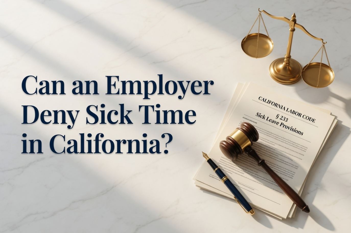 Can an Employer Deny Sick Time in California?